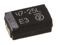 tr3d476k025c0150 Vishay 47μF MnO2 Tantalum Capacitor 25V dc, TR3 Series