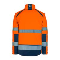 blouslgh01oms T2S BLOUSLGH01 Orange/Navy Unisex Hi Vis Softshell, S