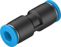 qs-6-100 Festo QS Series Straight Tube-to-Tube Adaptor, Push In 6 mm to Push In 6 mm, Tube-to-Tube Connection Style, 130687