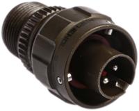 97b-3106a10sl-3p-hd Amphenol Limited, 97B, Brass 3 Way Cable Mount MIL Spec Circular Connector Plug, Pin Contacts,Shell Size 10SL, Bayonet