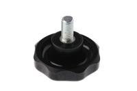 686-137 RS PRO Black Multiple Lobes Clamping Knob, M10, Threaded Stud