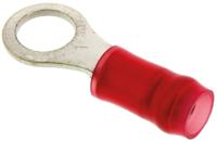 130008 TE Connectivity, PIDG Insulated Ring Terminal, M5 Stud Size, 0.25mm² to 1.6mm² Wire Size, Red