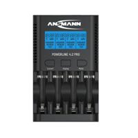 1001-0079-uk Ansmann Powerline 4.2 Pro Battery Charger For NiMH AA, AAA 4 Cell 400mA with EU, UK plug