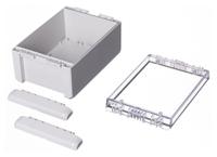 96024235-b-181309-pc-v0-g-7035 Bopla Bocube Series Light Grey Polycarbonate V0 Enclosure, IP66, IP68, IK07, Transparent Lid, 191 x 125 x 90mm