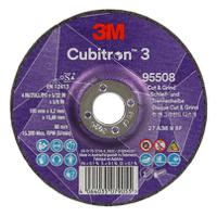 7100305450 3M 95508 Ceramic Cutting Disc, 100mm x 4.2mm Thick, 36+ Grade, 10 in pack