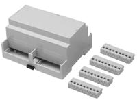 194-7593 RS PRO Extended Walls/Sides Enclosure Type, 106.2 x 90 x 58mm, Polycarbonate DIN Rail Enclosure Kit