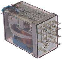 553490240040 Finder Plug In Power Relay, 24V dc Coil, 7A Switching Current, 4PDT