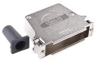 fmk5-k201-1731110064 FCT from Molex FMK Series Die Cast Zinc Angled D Sub Backshell, 50 Way, Strain Relief