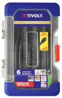 10802570001 Tivoly 6-Piece Wood Drill Bit Set for Wood, 24mm Max, 14mm Min, HCS Bits