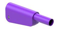662022-26 Staubli Violet Plug Banana Plug, 4 mm Connector, Solder Termination, 32A, 600 → 1000V, Nickel Plating