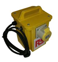 122-6710 RS PRO 3.3 kVA Intermittent 5 Mins on 15 Mins off Site Transformer, 230V ac Primary, 110 (55V Secondary, 1 x 16 A, 1 x