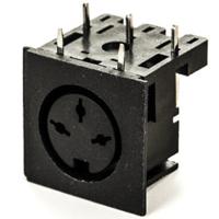 671-0301 Roxburgh EMC 3 Pole Right Angle Din Socket, 2A, 100 V ac, Lockable, Female, PCB Mount