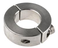 046202025 Huco Shaft Collar, Two Piece, Clamp Screw, Bore 25mm, OD 45mm, W 15mm, Stainless Steel