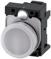 3su1102-6aa60-3aa0 Siemens, SIRIUS ACT 3SU11, Panel Mount White LED Indicator, 22mm Cutout, Round, 24V ac/dc