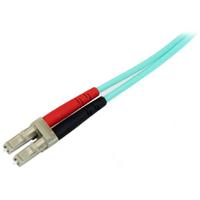 450fblclc2 StarTech.com LC to LC Duplex Multi Mode OM4 Fibre Optic Cable, 50/125μm, Aqua, 2m