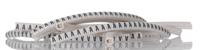 901-10413 HellermannTyton Helagrip Slide On Cable Marker, Black on White, Pre-printed "A", 2 → 5mm Cable,