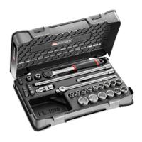 j430bsp Facom 35-Piece Metric 3/8 in Standard Socket/Bit Set with Ratchet, 12 point