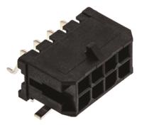 43045-0809 Molex Micro-Fit 3.0 Series Right Angle Surface PCB Header, 8 Contact(s), 3 mm Pitch, 2 Row, Shrouded