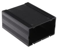 297-1285 RS PRO Black Anodised Aluminium Heat Sink Case, 125 x 105 x 60.5mm