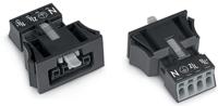 890-704 WAGO 890 Series Female Lighting Connector, 4-Pole, Female, 4-Way, Snap-In, 16A, IP40