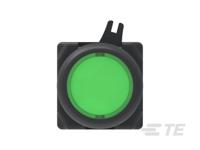 ipe22flilgr TE Connectivity ALCOSWITCH Series Illuminated Push Button Switch, Momentary, Panel Mount, 22.5mm Cutout, Green LED, IP65