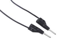 973595100 Hirschmann Test & Measurement Test lead, 6A, 60V dc, Black, 50cm Lead Length