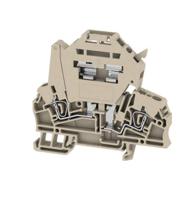 1616400000 Weidmuller ZSI Series Beige Fused DIN Rail Terminal, 2.5mm², Single-Level, Clamp Termination, Fused