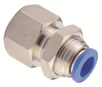 235-1212 RS PRO PMF-G Series Bulkhead Threaded-to-Tube Adaptor, Threaded-to-Tube Connection Style