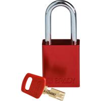 150307 Brady LOTO-99 Key Weatherproof Anodised Aluminium, Steel Padlock, 6.35mm Shackle, 38.00mm Body