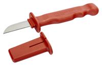 2820vde Bahco Cable Knife, VDE/1000V, 180 mm Overall, 55.5 mm Blade, Plastic Handle