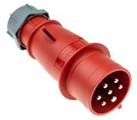 744 MENNEKES, AM-TOP IP44 Red Cable Mount 7P Industrial Power Plug, Rated At 32A, 400 V