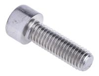 281-164 RS PRO Plain Stainless Steel Hex Socket Cap Screw, DIN 912, M8 x 25mm