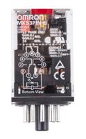 mks3pin-5-24vac Omron Plug In Relay, 24V ac Coil, 10A Switching Current, 3PDT