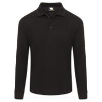 1170-m Orn 1170 Black Cotton, Polyester Polo Shirt, UK- M, EUR- M