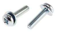 278-837 RS PRO M3 x 12mm Zinc Plated Steel Pan Head Sems Screw, Plain Washer