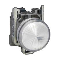 xb4bvb1ex Schneider Electric, Harmony XB4 White LED Pilot Light Complete, 22mm Cutout, IP65, 24V