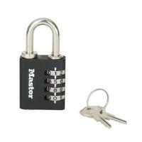 7641eurkablk-000151 Master Lock Padlock Weatherproof Zinc Padlock, Keyed Alike, 6mm Shackle, 40mm Body