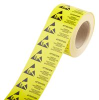 364-3587 RS PRO Yellow Paper ESD Label, Attention-Text 45 mm x 25mm
