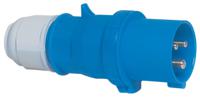 2138 Bals IP44 Blue Cable Mount 2P + E Industrial Power Plug, Rated At 32A, 230 V