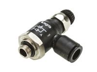 7060-08-10 Legris 7060 Series Threaded Exhaust Regulator, G 1/8 Male Inlet Port x 8mm Tube Outlet Port