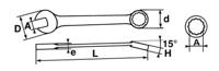 50a-10 SAM Combination Spanner, 10mm, 5/8in, Metric, Height Safe, Double Ended, 148 mm Overall