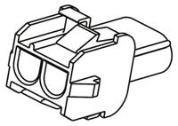 1703062-1 TE Connectivity, Universal MATE-N-LOK Female Connector Housing, 6.35mm Pitch, 2 Way, 1 Row