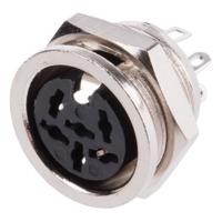 490-850 RS PRO 6 Pole Din Socket, 4A, 100 V ac, Female, Panel Mount