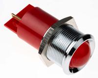 212-064 RS PRO Red Panel Mount Indicator, 48 → 65V dc, 22mm Mounting Hole Size