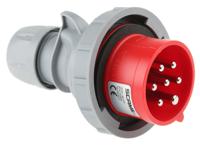 2181637-7 Scame, Optima Seven IP66, IP67 Red Cable Mount 6P + E Industrial Power Plug, Rated At 16A, 415 V