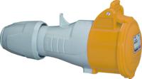 5-552-11 Legrand, P17 Tempra Pro IP44 Yellow Cable Mount 2P + E Industrial Power Socket, Rated At 32A, 110 V