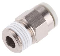 kq2h06-01ns SMC KQ2 Series Straight Threaded Adaptor, R 1/8 Male to Push In 6 mm, Threaded-to-Tube Connection Style