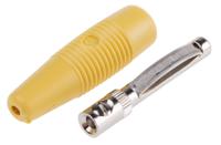 930046103 Hirschmann Test & Measurement Yellow Male Banana Plug - Screw, 30 V ac, 60 V dc