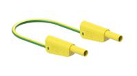 662012-20020 Staubli Test lead, 19A, 600 → 1000V, Green/Yellow, 200cm Lead Length