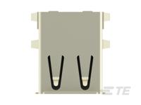 5787617-1 TE Connectivity Right Angle, Through Hole, Socket- Dual Port Type B 2.0 USB Connector